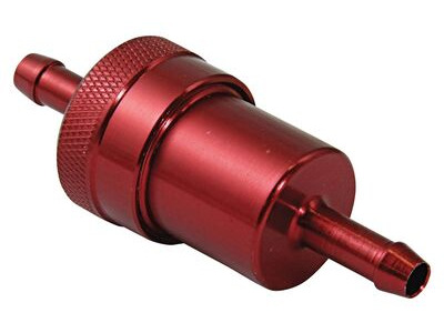 BIKE IT Original Anodised Red 6mm Fuel Filter