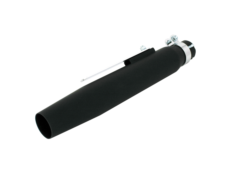 BIKE IT Universal Silencer 15" Tapered Matt Black Includes Clamp And Single Reducer click to zoom image