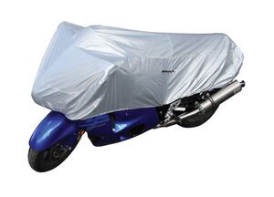 BIKE IT Motorcycle Top Cover - Silver - Medium Fits Up To 600cc 