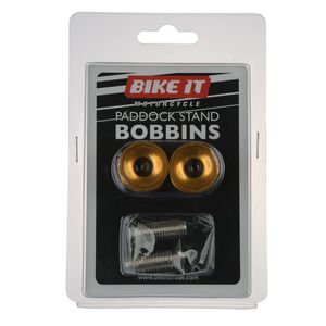 BIKE IT Gold 8mm 1.25 Pitch Paddock Stand Bobbins click to zoom image