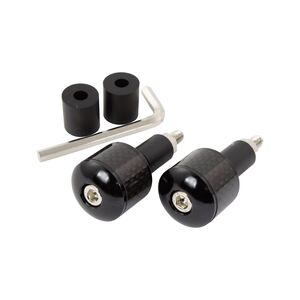 BIKE IT Black 18mm Bar Ends With Carbon Fibre Insert click to zoom image