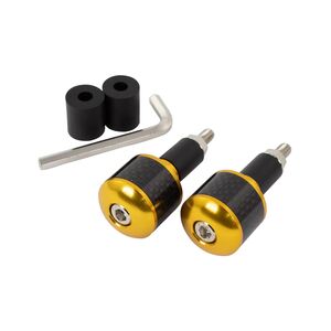 BIKE IT Gold 18mm Bar Ends With Carbon Fibre Insert click to zoom image