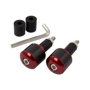 BIKE IT Red 18mm Bar Ends With Carbon Fibre Insert click to zoom image