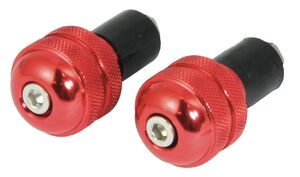 BIKE IT Red 13mm Round Bar End Weights 