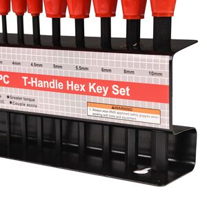 BIKE IT 10pc T-Handle Hexagon Key Sets With Rack click to zoom image