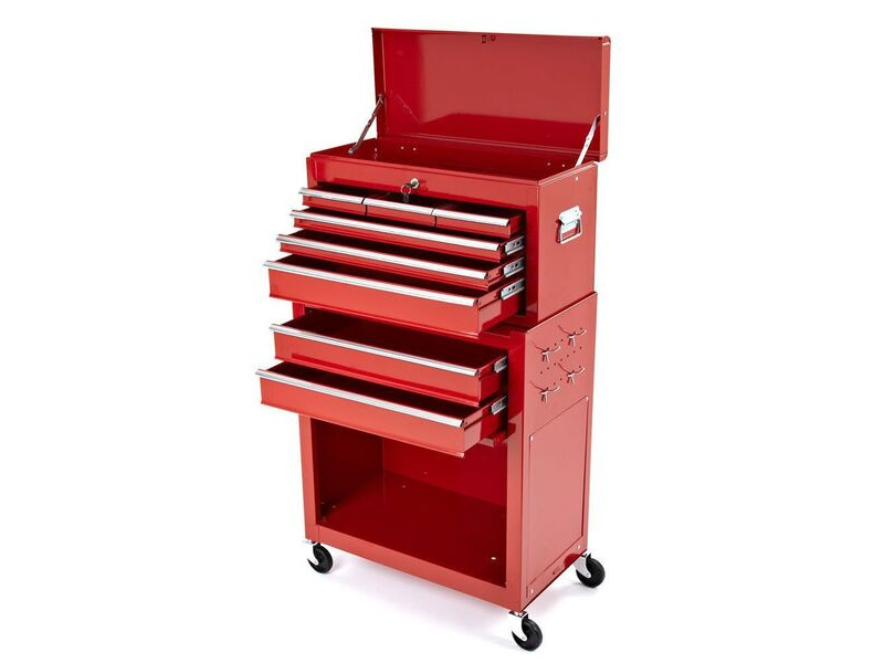 BIKE IT Rolling Tool Cabinet With Top Chest click to zoom image