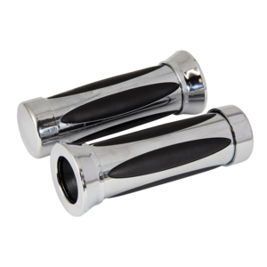 BIKE IT Grips Chrome Oval Custom Cushion 25mm 