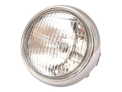 BIKE IT Headlight Universal 5" Round Chrome 12V 35W