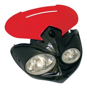 BIKE IT Falcon Fairing Headlight Black/Red H3-12V-55W 