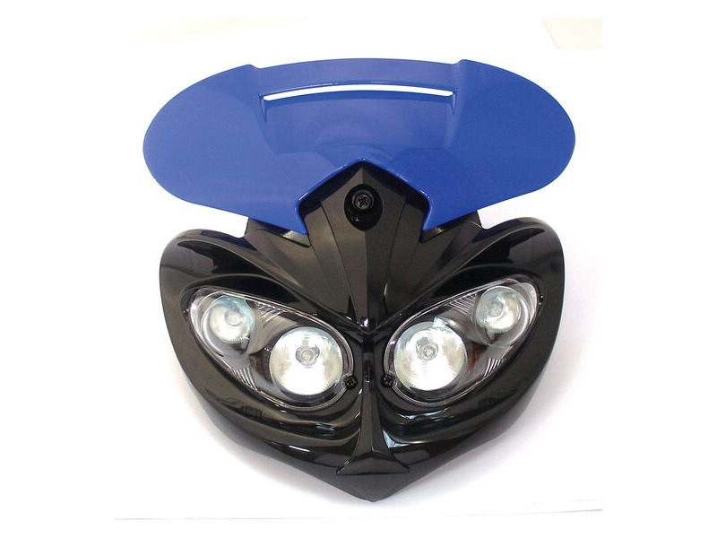 BIKE IT Universal Enduro Rage Headlight Unit Blue 12V 20W click to zoom image