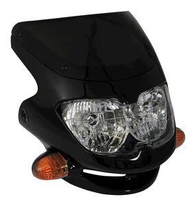 BIKE IT Universal Dash Screen Fairing Headlight Black 