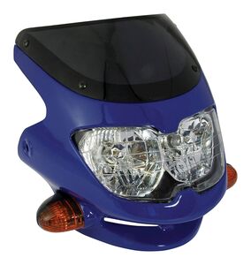 BIKE IT Universal Dash Screen Fairing Headlight Blue 