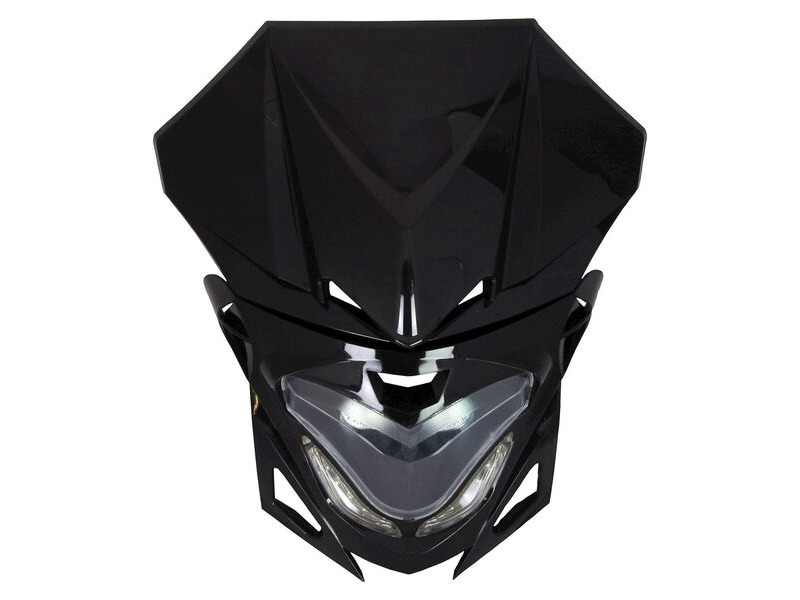 BIKE IT Universal Transformer Fairing Headlight Black 12V 20W click to zoom image