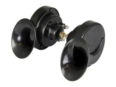 BIKE IT Black Twin Pack Snail Horn - 12V