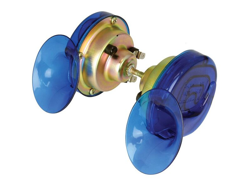 BIKE IT Blue Twin Pack Snail Horn - 12V click to zoom image