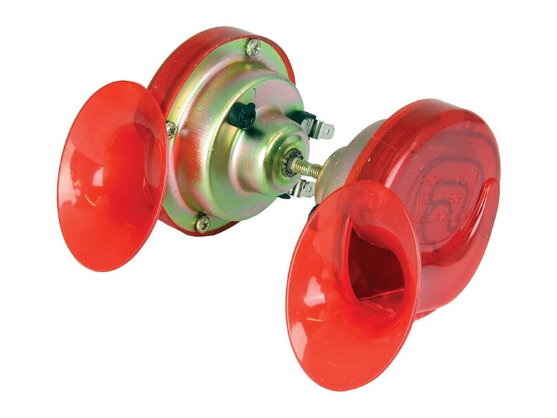 BIKE IT Red Twin Pack Snail Horn - 12V click to zoom image