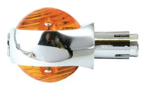 BIKE IT Bullseye Indicators with Chrome Body And Amber Lens - 22mm click to zoom image