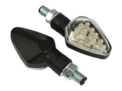 BIKE IT Long Stem LED Diamond Indicators With Black Body And Clear Lens