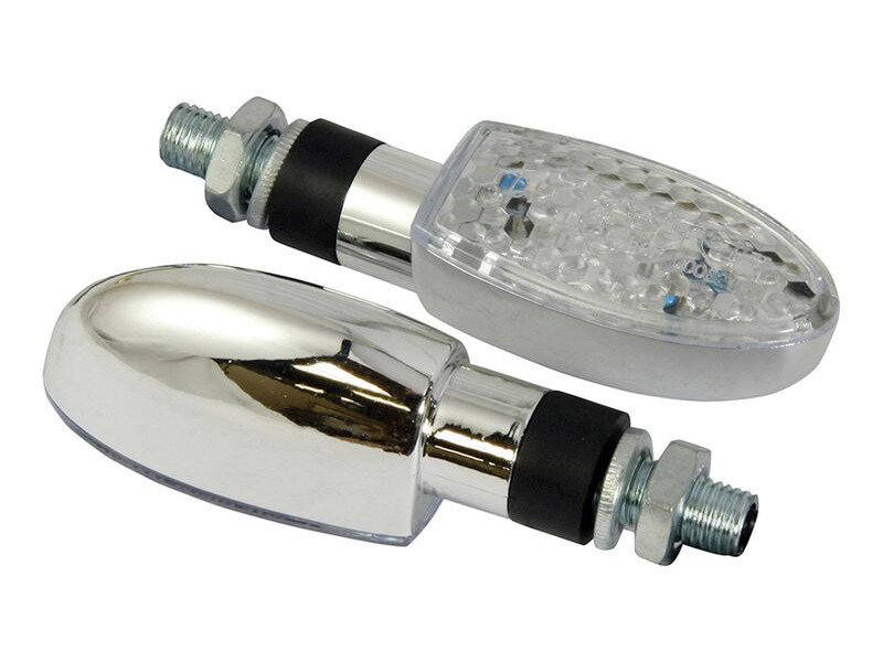 BIKE IT LED Orb Indicators With Chrome Effect Body And Clear Lens click to zoom image