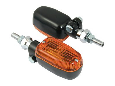 BIKE IT Adjustable Stem Indicators With Black Body And Amber Lens