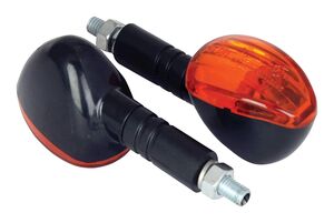 BIKE IT Bike IT Midid Axe Indicators With Black Body And Amber Lens 