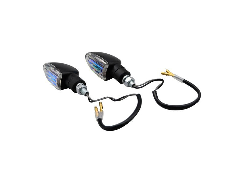 BIKE IT Short Stem Mini Spear Indicators With Black Body And Iridium Lens click to zoom image