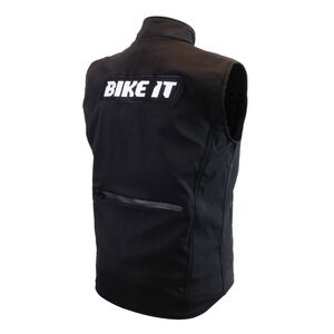 BIKE IT Softshell Gilet Black Adult click to zoom image