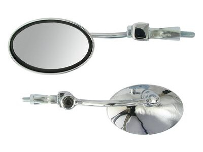 BIKE IT Highway Universal Chrome Bar End Mirrors