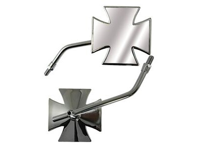 BIKE IT Maltese Cross Universal Chrome Mirrors