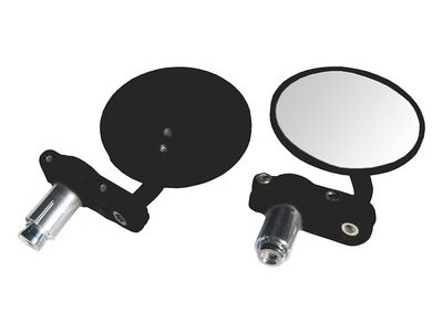 BIKE IT Black Pheonix Bar End Mirrors