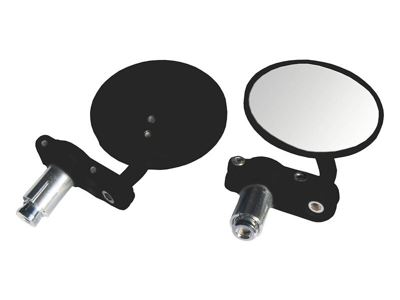 BIKE IT Black Pheonix Bar End Mirrors click to zoom image