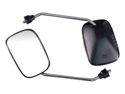 BIKE IT Black Square Universal Mirrors - #U64531