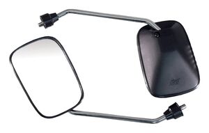 BIKE IT Black Square Universal Mirrors - #U64531 