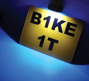 BIKE IT Aluminium Black Body E-Marked Cluster LED Number Plate Light 