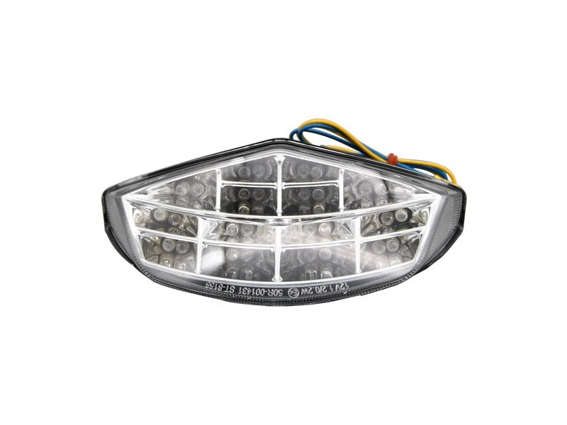 BIKE IT LED Rear Tail Light With Clear Lens And Integral Indicators - #D046 click to zoom image