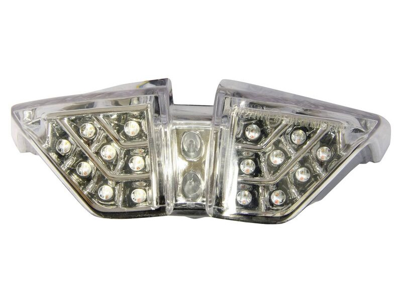 BIKE IT LED Rear Tail Light With Clear Lens And Integral Indicators - #M003 click to zoom image