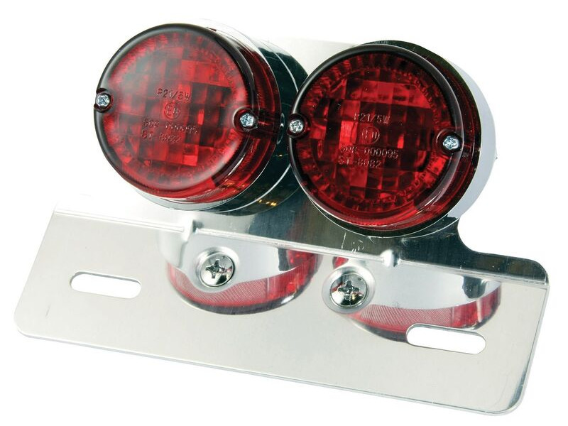 BIKE IT Chrome Surround Twin Universal Rear Light click to zoom image