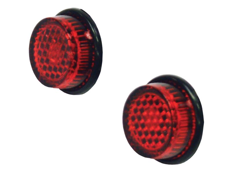 BIKE IT Pack Of 2 Red Stick On Number Plate Reflectors click to zoom image