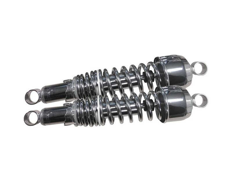 BIKE IT 335mm Eye To Eye Chrome Twin Shock Absorbers click to zoom image