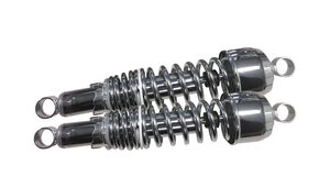 BIKE IT 335mm Eye To Eye Chrome Twin Shock Absorbers 