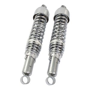 BIKE IT 365mm Eye To Eye Chrome Twin Shock Absorbers 