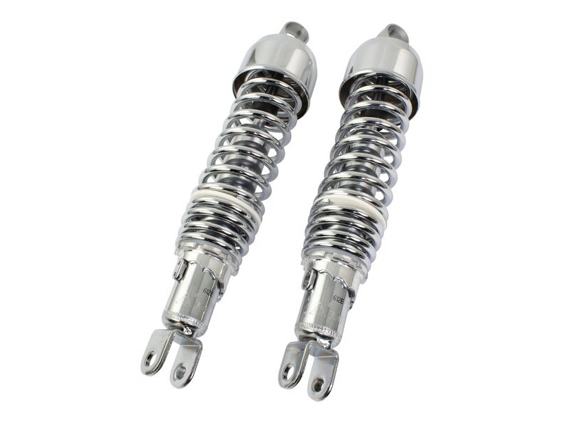 BIKE IT 335mm Eye To Fork Chrome Twin Shock Absorbers click to zoom image