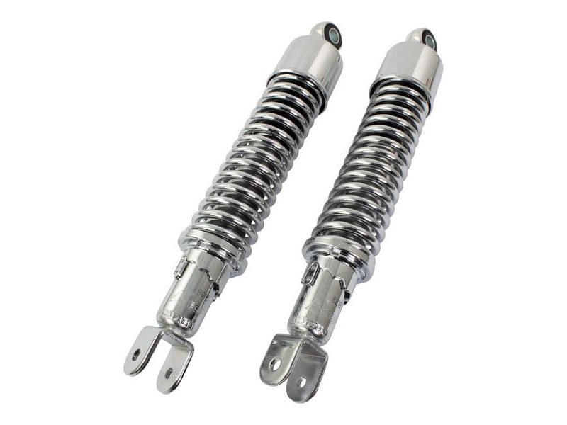 BIKE IT 320mm Eye To Fork Chrome Twin Shock Absorbers click to zoom image