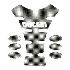 BIKE IT Carbon Effect Logo Spine Tank Pad - Ducati 