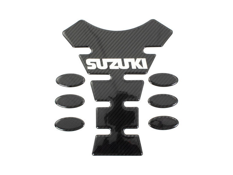 BIKE IT Carbon Effect Logo Spine Tank Pad - Suzuki click to zoom image