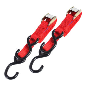 BIKE IT Tiedown 2 Piece Autolock Red 1.8M X 25mm 