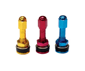 BIKE IT 35mm High Anodised Gold 8mm Thread T/L Metal Valve 