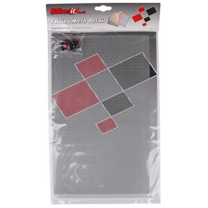 BIKE IT Aluminium Mesh Fairing Insert Silver 33.5 x 20cm click to zoom image