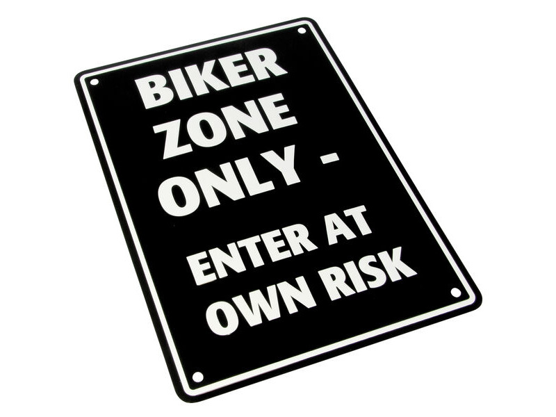 BIKE IT Aluminium Parking Sign - Biker Zone Only click to zoom image