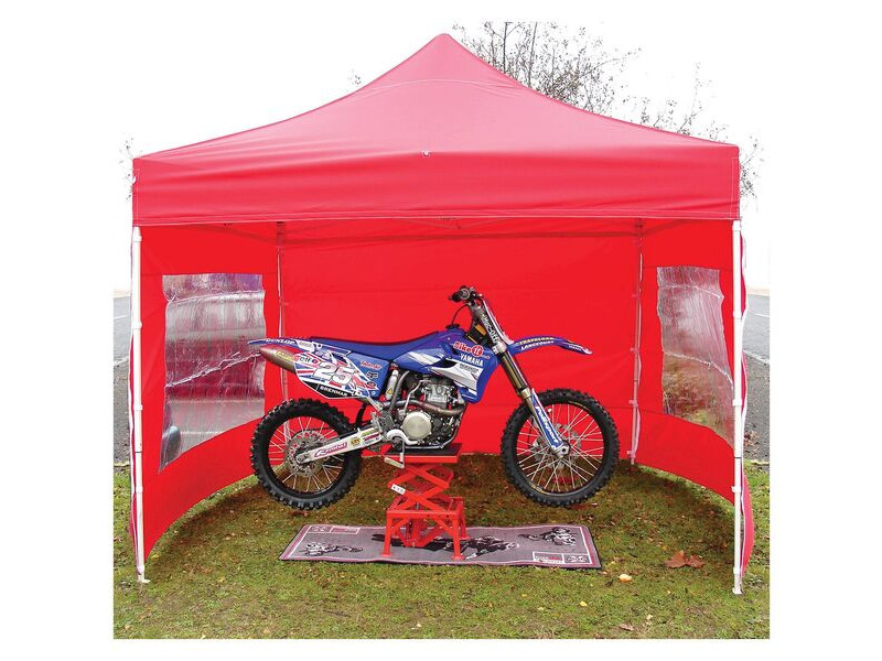 BIKE IT Quick-Up Awning 3m x 3m With 4 Side Walls Red click to zoom image